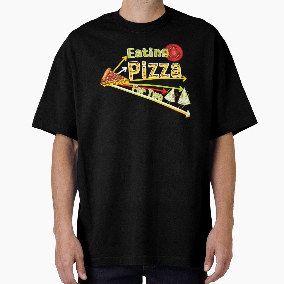 Eating Pizza For Two, For Pizza Lovers by artlaila Unisex T-shirt, Sweatshirt, Hoodie, Long Sleeve Tee - T-Shirt, Sweatshirt, Hoodie