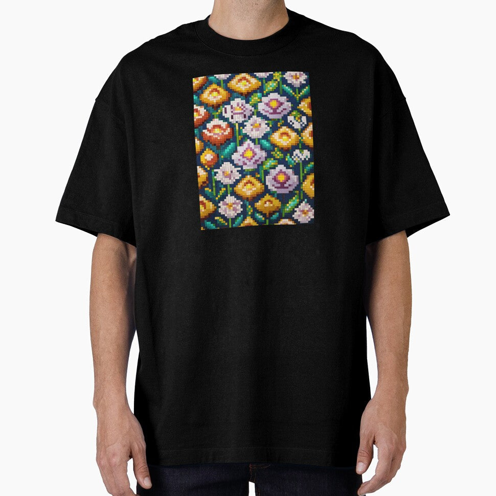 pixel flower pattern 2 by ilomuilo Unisex T-shirt, Sweatshirt, Hoodie, Long Sleeve Tee - T-Shirt, Sweatshirt, Hoodie