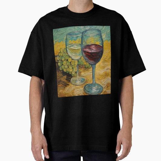 "Red and White Wine Glasses" by Artisticanvas Unisex T-shirt, Sweatshirt, Hoodie, Long Sleeve Tee - T-Shirt, Sweatshirt, Hoodie
