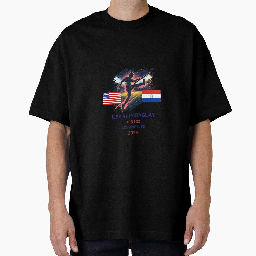 USA vs Paraguay June 12 Los Angeles World Cup 2026 Soccer Shirt by FanNationTees Unisex T-shirt, Sweatshirt, Hoodie, Long Sleeve Tee - T-Shirt, Sweatshirt, Hoodie