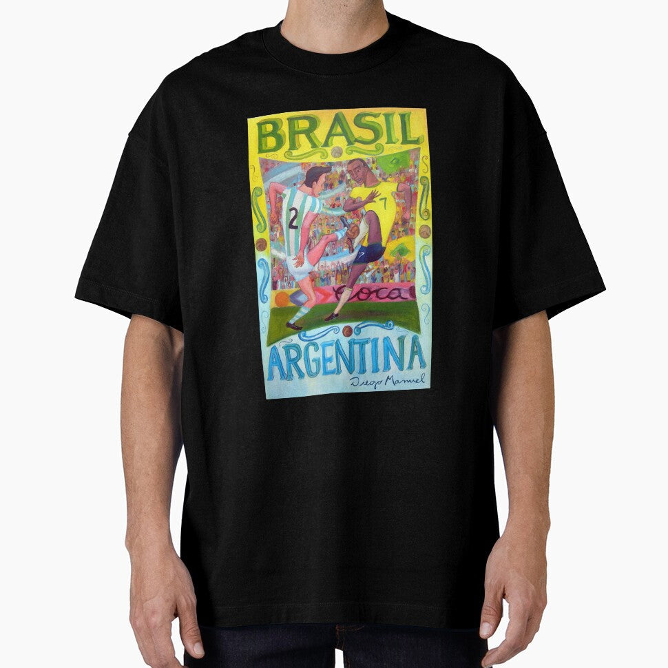 Brasil Argentina by Diego Manuel Rodriguez Unisex T-shirt, Sweatshirt, Hoodie, Long Sleeve Tee - T-Shirt, Sweatshirt, Hoodie
