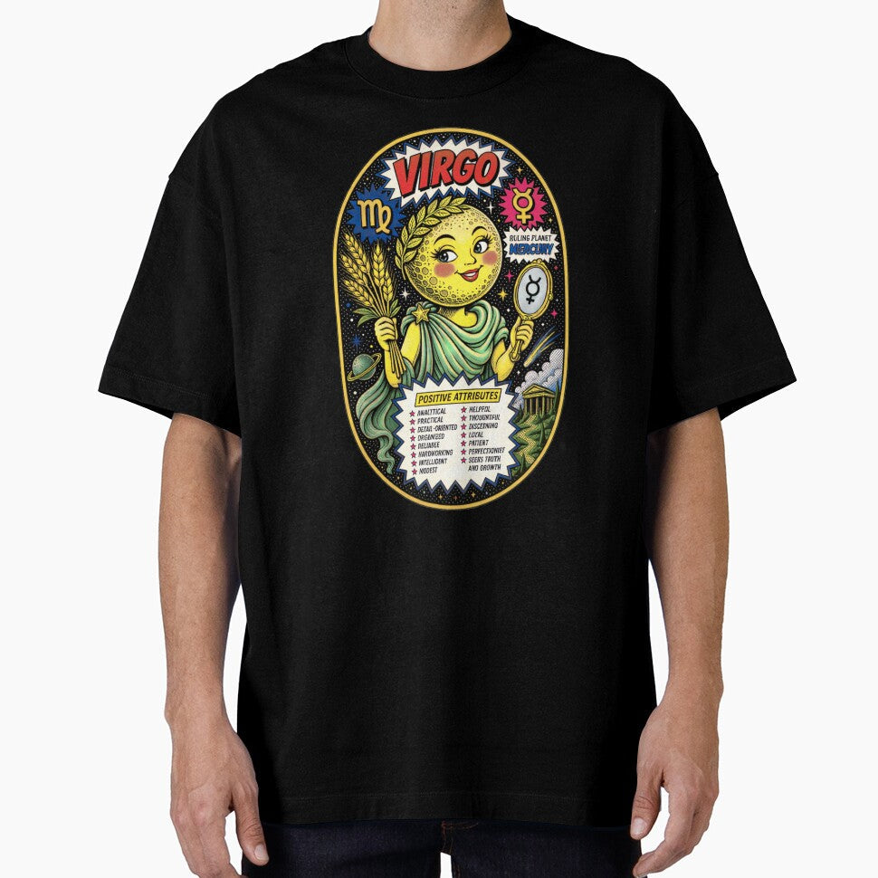 Pop Art of the Cosmos - Virgo by Cosmocharis Unisex T-shirt, Sweatshirt, Hoodie, Long Sleeve Tee - T-Shirt, Sweatshirt, Hoodie