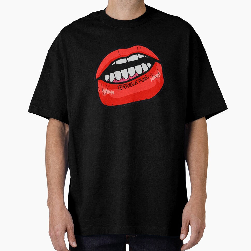 Lip Tattoo of Terrible Puns by Stephanie "Coco" Landry Unisex T-shirt, Sweatshirt, Hoodie, Long Sleeve Tee - T-Shirt, Sweatshirt, Hoodie