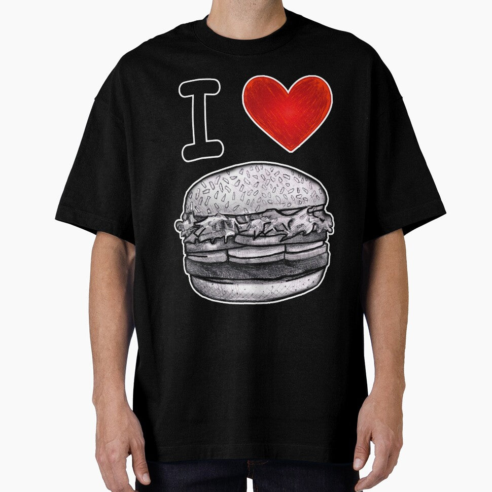 I LOVE BIG BURGERS by Travis Scotti Unisex T-shirt, Sweatshirt, Hoodie, Long Sleeve Tee - T-Shirt, Sweatshirt, Hoodie