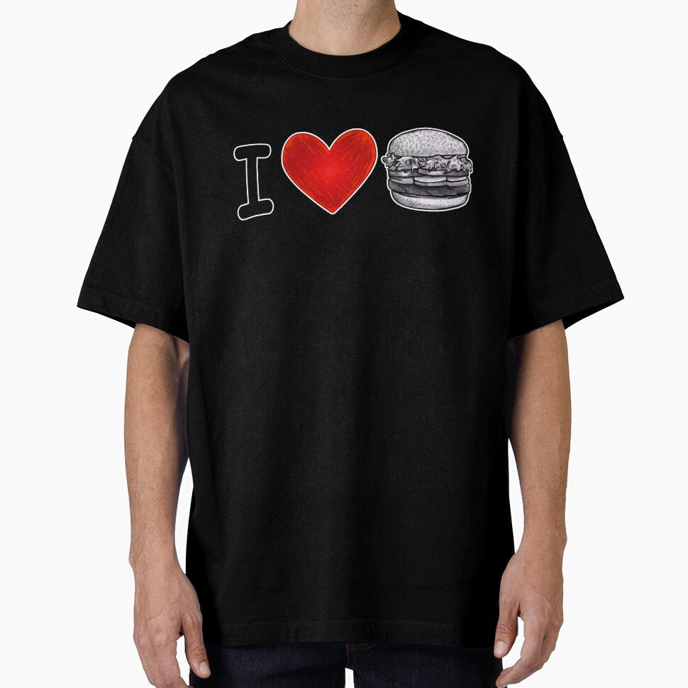 I LOVE BURGERS Black by Travis Scotti Unisex T-shirt, Sweatshirt, Hoodie, Long Sleeve Tee - T-Shirt, Sweatshirt, Hoodie