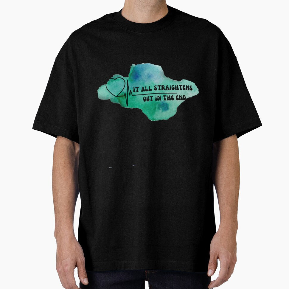 EMS, EMT, POTs, Cardiology medical Dark Humor "It all straightens out in the end" by Crafty-Anomaly - T-Shirt, Sweatshirt, Hoodie