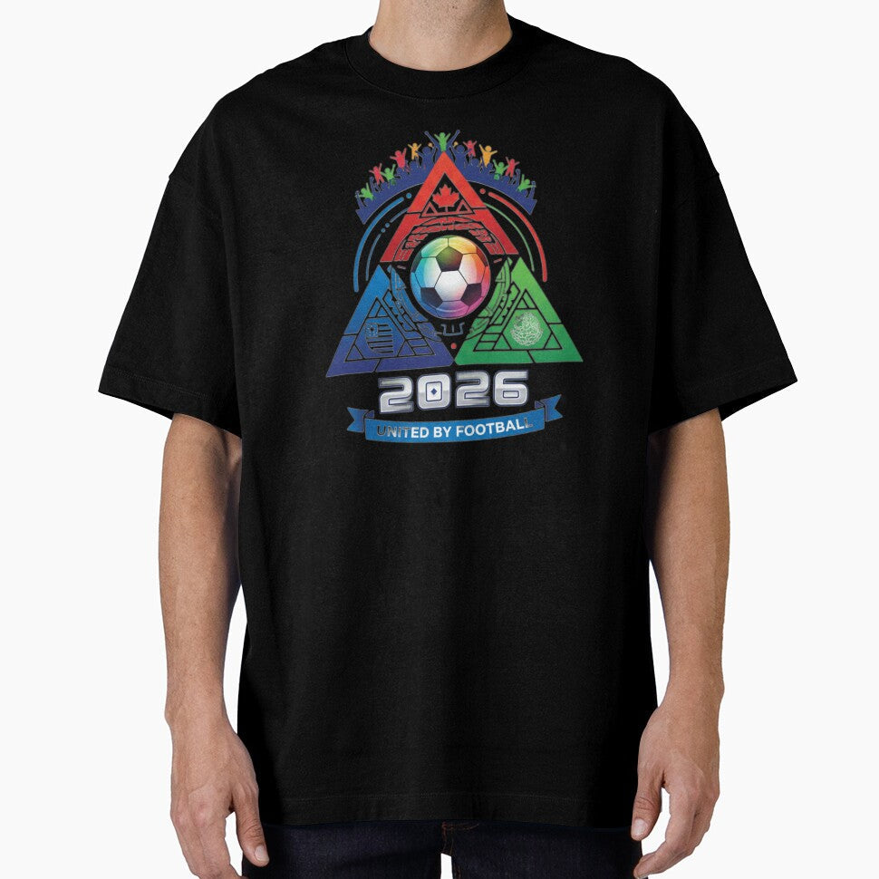 Triangular United by Football World Cup 2026 Emblem by Bulk store Unisex T-shirt, Sweatshirt, Hoodie, Long Sleeve Tee - T-Shirt, Sweatshirt, Hoodie