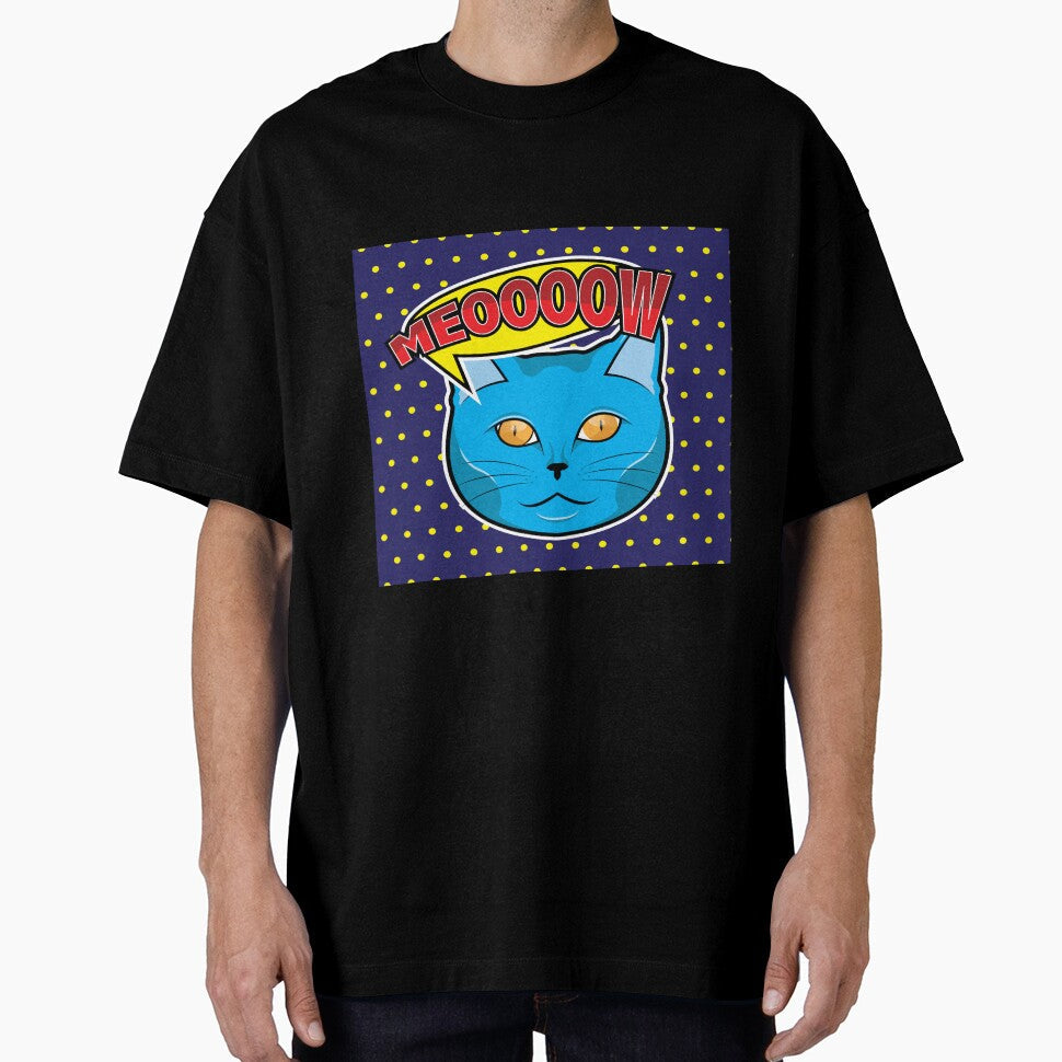 Cat Face Pop Art Illustration by leen12 Art Designs Prints Unisex T-shirt, Sweatshirt, Hoodie, Long Sleeve Tee - T-Shirt, Sweatshirt, Hoodie