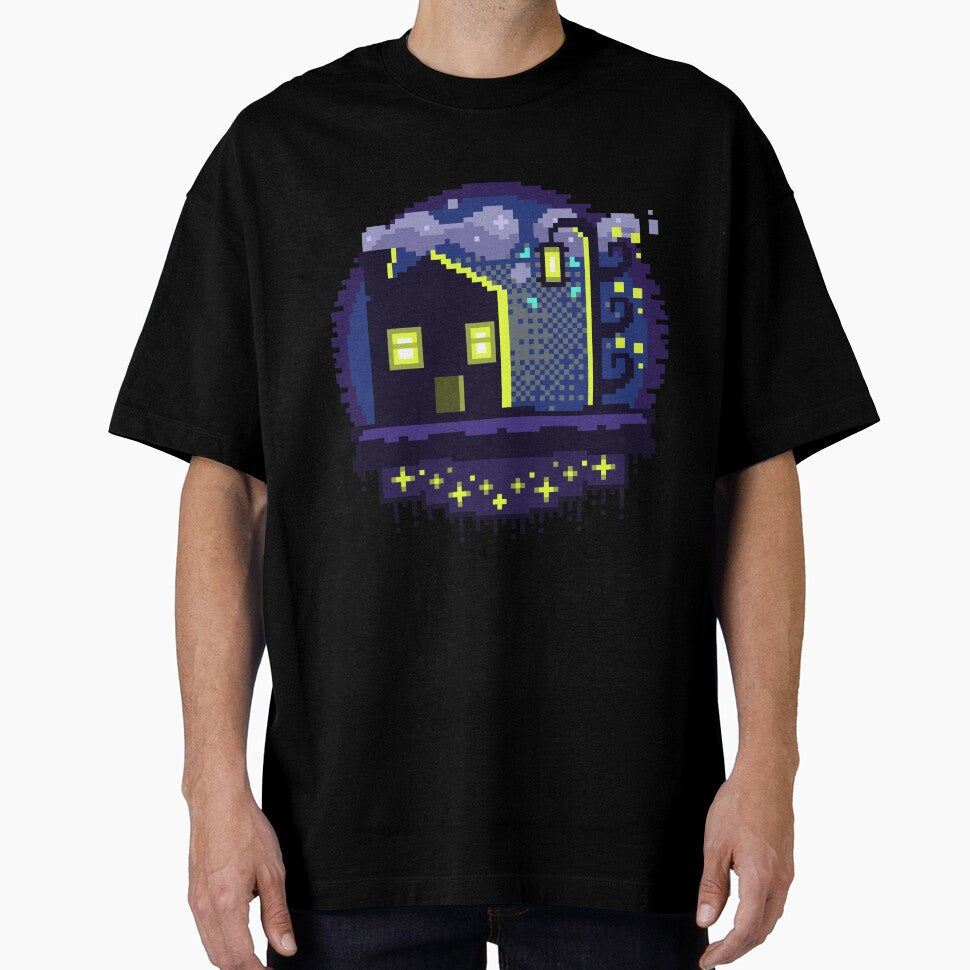 Pixel Art - Lamp and House by Kaiko-Roku Unisex T-shirt, Sweatshirt, Hoodie, Long Sleeve Tee - T-Shirt, Sweatshirt, Hoodie