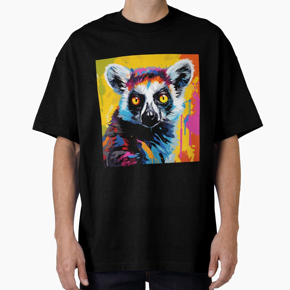 Lemur Pop Art 2 by AstroRisq Unisex T-shirt, Sweatshirt, Hoodie, Long Sleeve Tee - T-Shirt, Sweatshirt, Hoodie