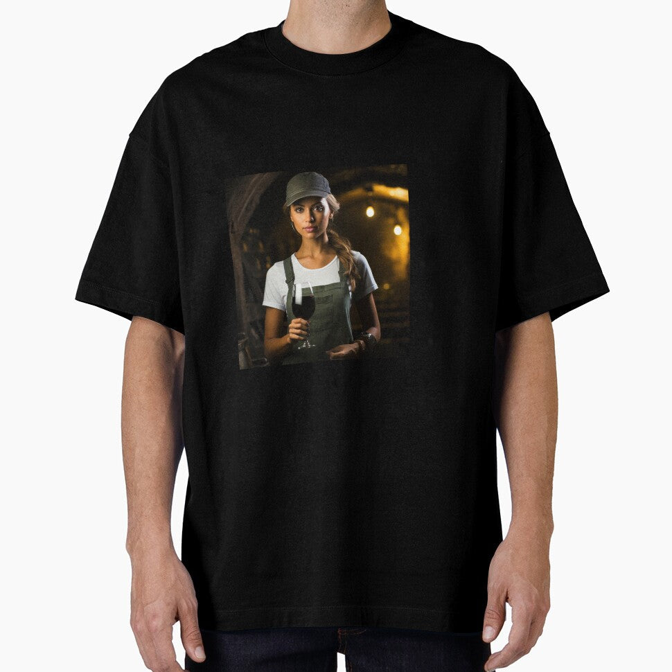 African Lady Sommelier Selecting Wine for Upscale Restaurant by TheBrainArt Unisex T-shirt, Sweatshirt, Hoodie, Long Sleeve Tee - T-Shirt, Sweatshirt, Hoodie