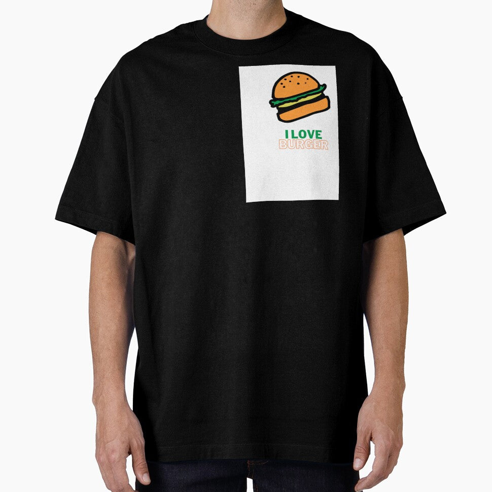 I love burger by Vimal Bamratkar Unisex T-shirt, Sweatshirt, Hoodie, Long Sleeve Tee - T-Shirt, Sweatshirt, Hoodie