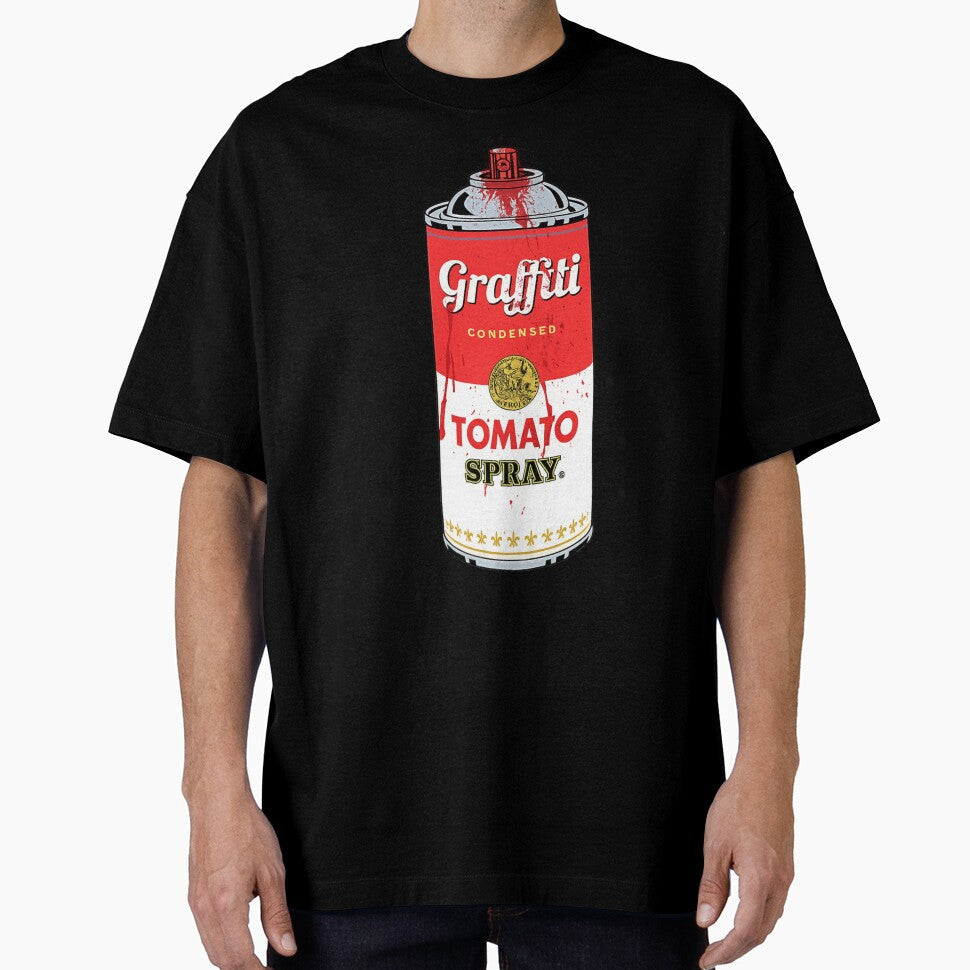 Graffiti Tomato Spray Pop Art Tribute by Da_ Crescente Unisex T-shirt, Sweatshirt, Hoodie, Long Sleeve Tee - T-Shirt, Sweatshirt, Hoodie