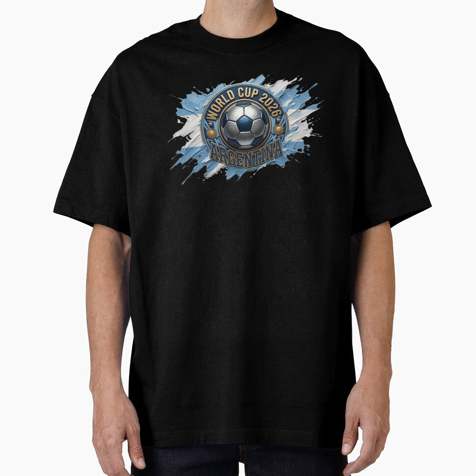 World Cup 2026 Argentina Soccer Ball Paint Splash by DigitalArtGhost Unisex T-shirt, Sweatshirt, Hoodie, Long Sleeve Tee - T-Shirt, Sweatshirt, Hoodie