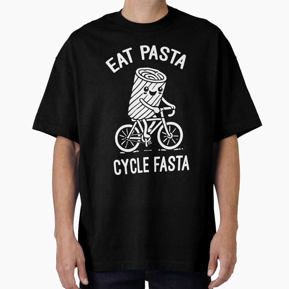 Eat Pasta Cycle Fasta  Cute Funny Pasta Biker Cyclist by chantastical Unisex T-shirt, Sweatshirt, Hoodie, Long Sleeve Tee - T-Shirt, Sweatshirt, Hoodie