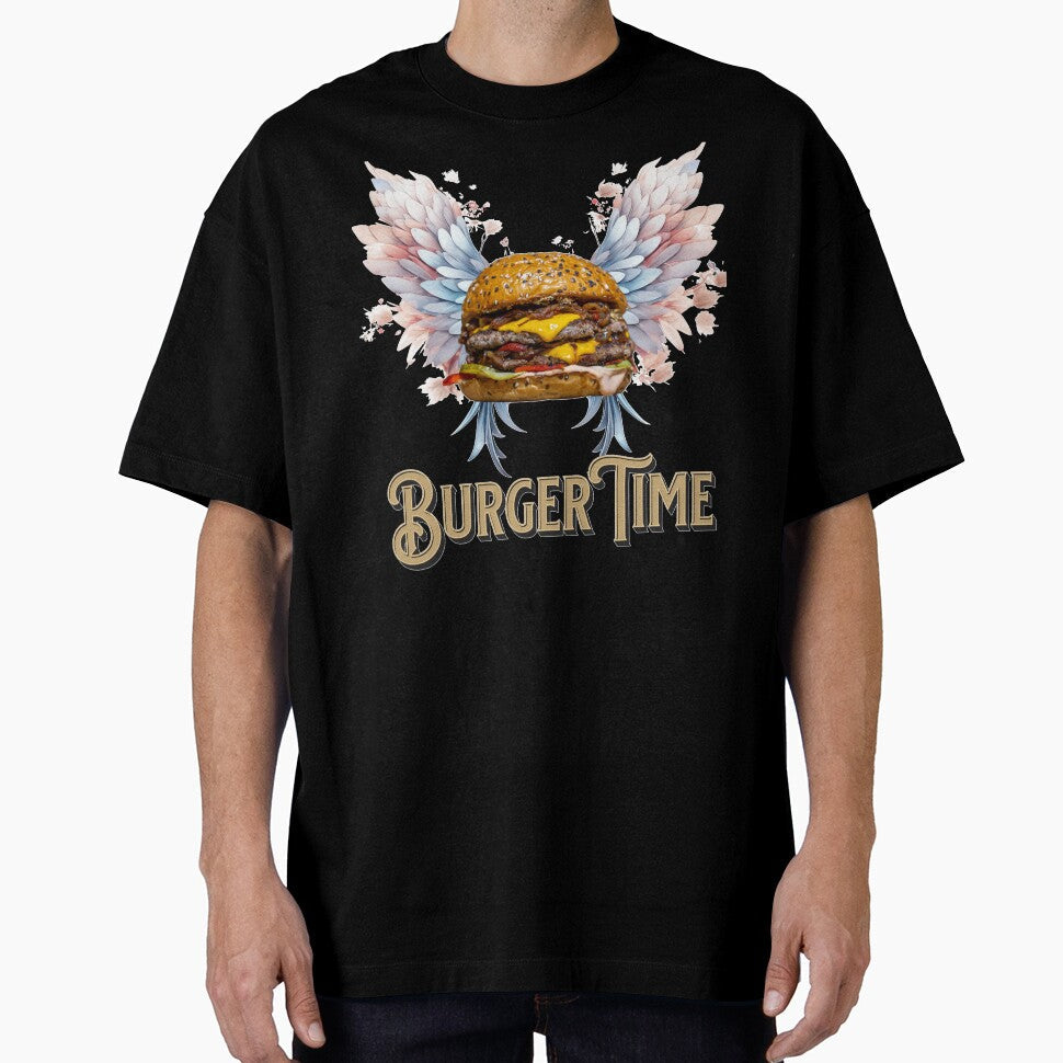 Flaying Burger time by dudart-shop Unisex T-shirt, Sweatshirt, Hoodie, Long Sleeve Tee - T-Shirt, Sweatshirt, Hoodie