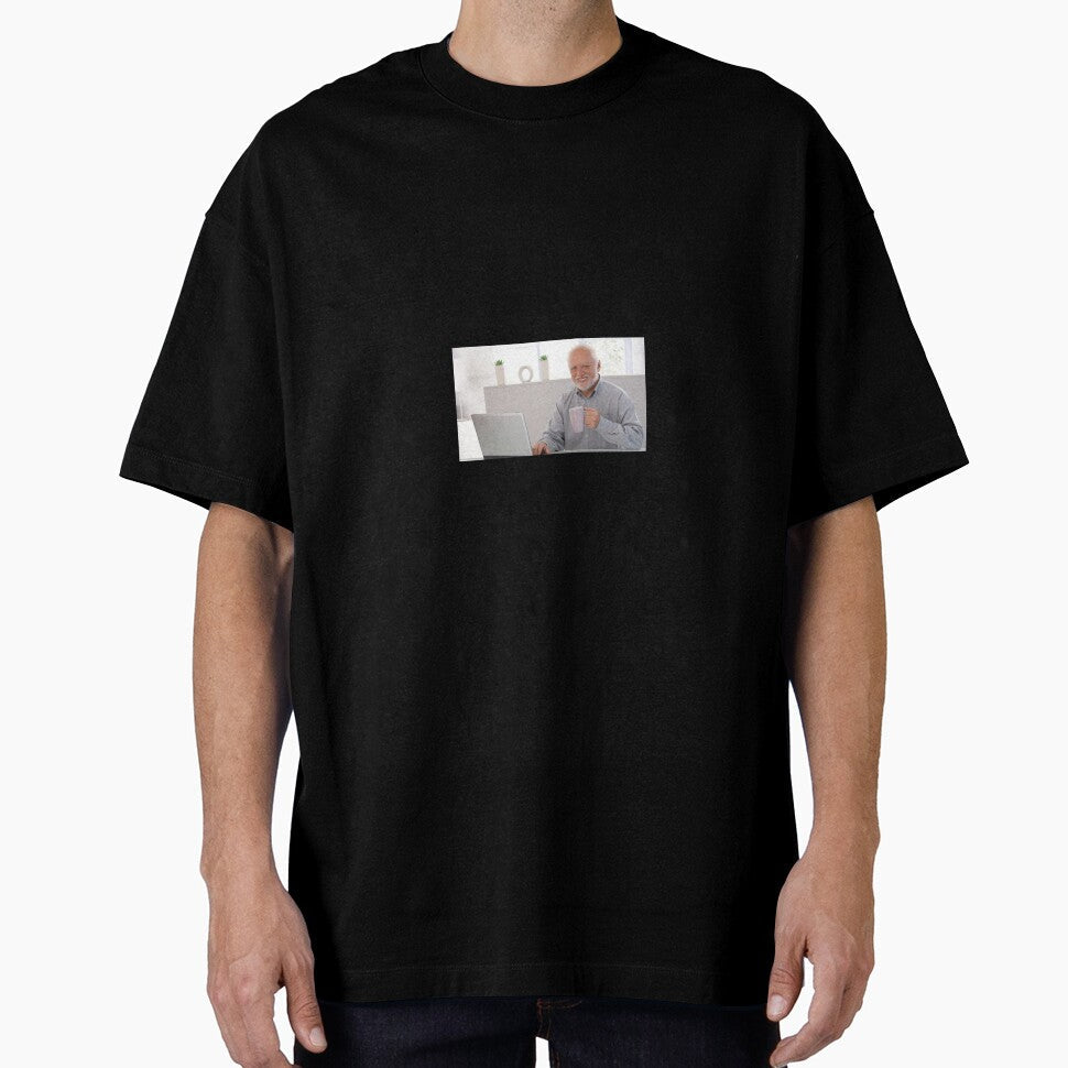 Meme Grandpa with Cup by Gonzalo Crespo Unisex T-shirt, Sweatshirt, Hoodie, Long Sleeve Tee - T-Shirt, Sweatshirt, Hoodie