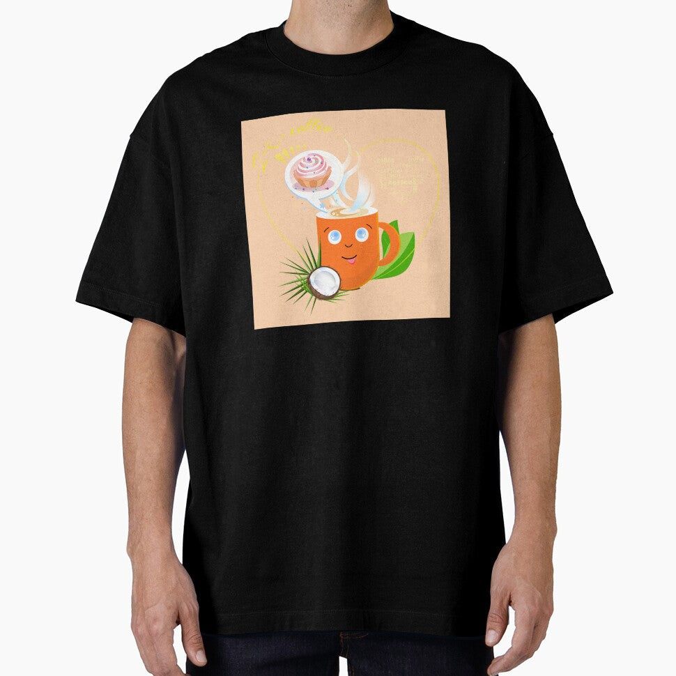cup of coffee with muffin by amatiana Unisex T-shirt, Sweatshirt, Hoodie, Long Sleeve Tee - T-Shirt, Sweatshirt, Hoodie