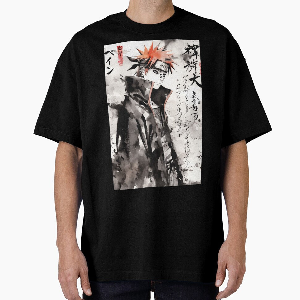 Pain Sumi-e by AnimeArsenalPrints Unisex T-shirt, Sweatshirt, Hoodie, Long Sleeve Tee - T-Shirt, Sweatshirt, Hoodie