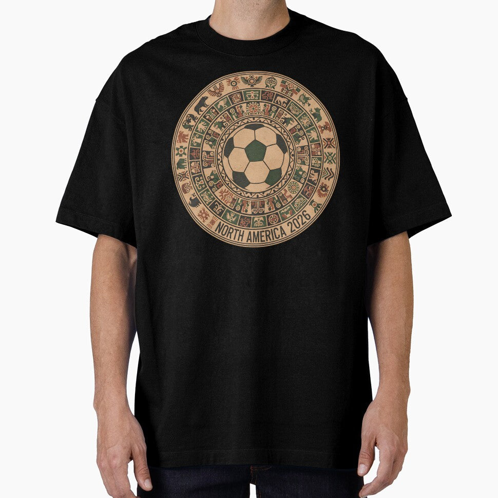 Ancient North America 2026 Soccer T-Shirt - Hieroglyphic World Cup Tee - Indigenous Cultural Football Design by Lukzol - T-Shirt, Sweatshirt, Hoodie