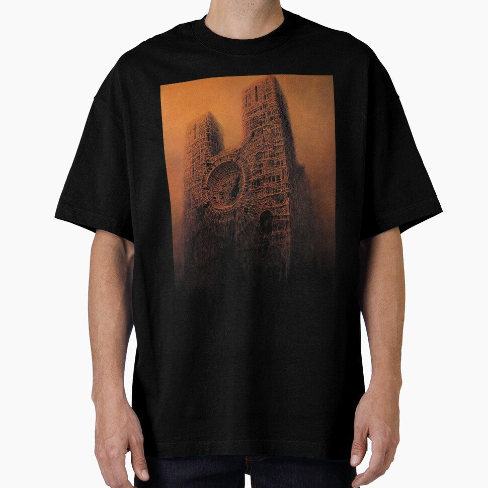 Beksinski  Art by Evanhookart Unisex T-shirt, Sweatshirt, Hoodie, Long Sleeve Tee - T-Shirt, Sweatshirt, Hoodie