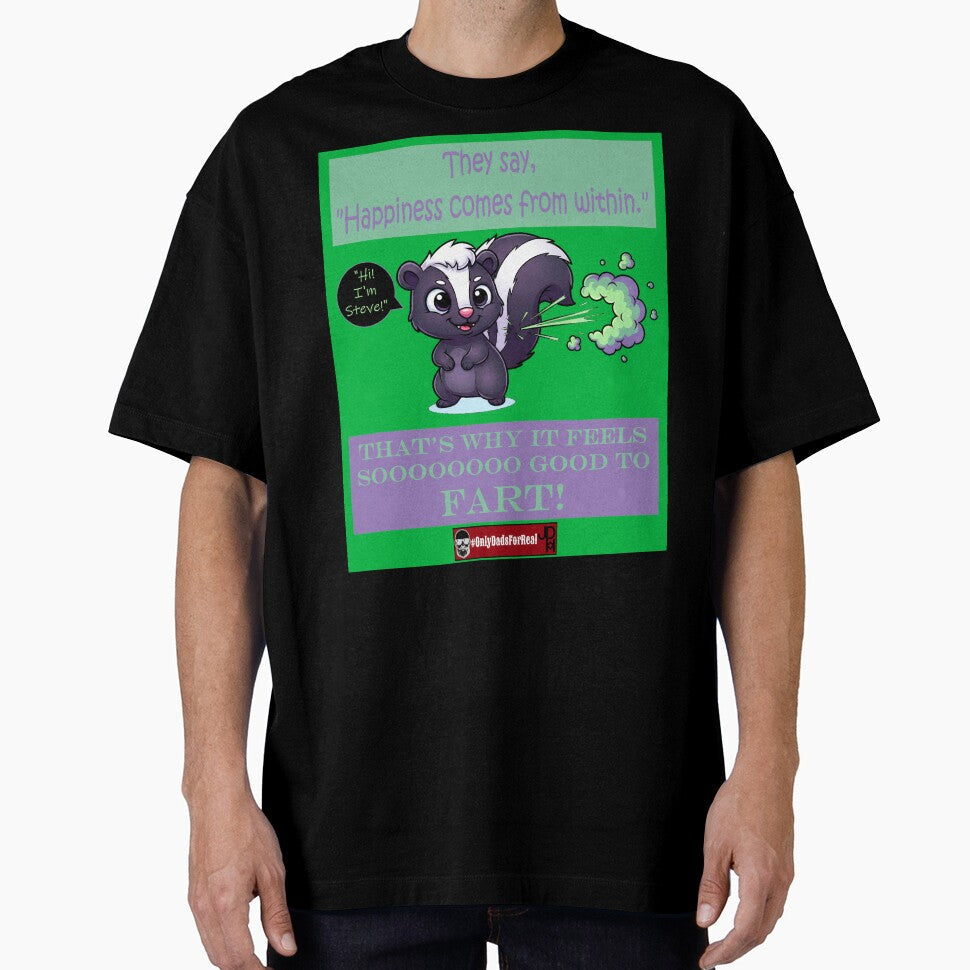 Farting Skunk (Green) *More Colors Available in Collection by OnlyDadsForReal Unisex T-shirt, Sweatshirt, Hoodie, Long Sleeve Tee - T-Shirt, Sweatshirt, Hoodie