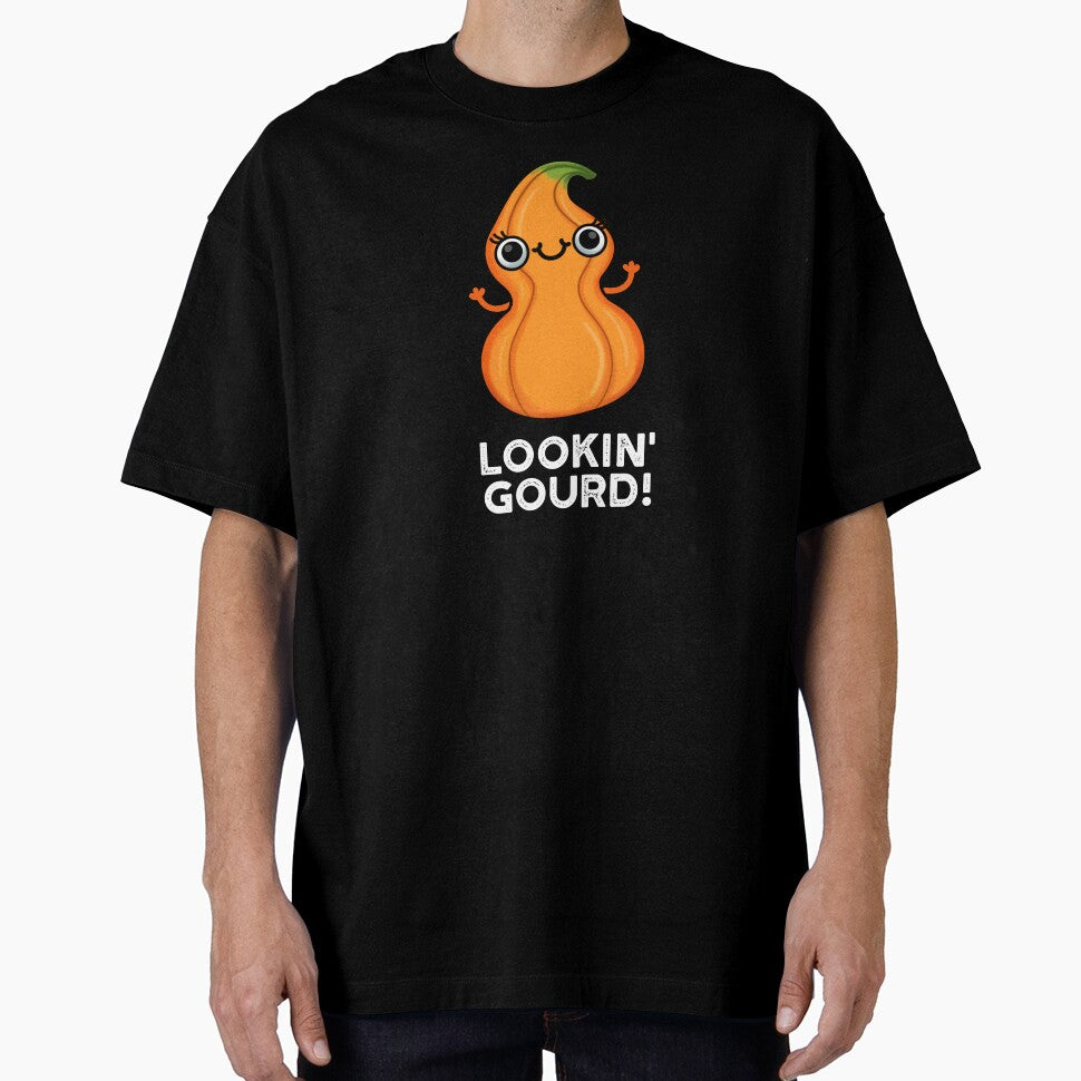 Looking Gourd Funny Veggie Pun (Dark BG) by punnybone Unisex T-shirt, Sweatshirt, Hoodie, Long Sleeve Tee - T-Shirt, Sweatshirt, Hoodie