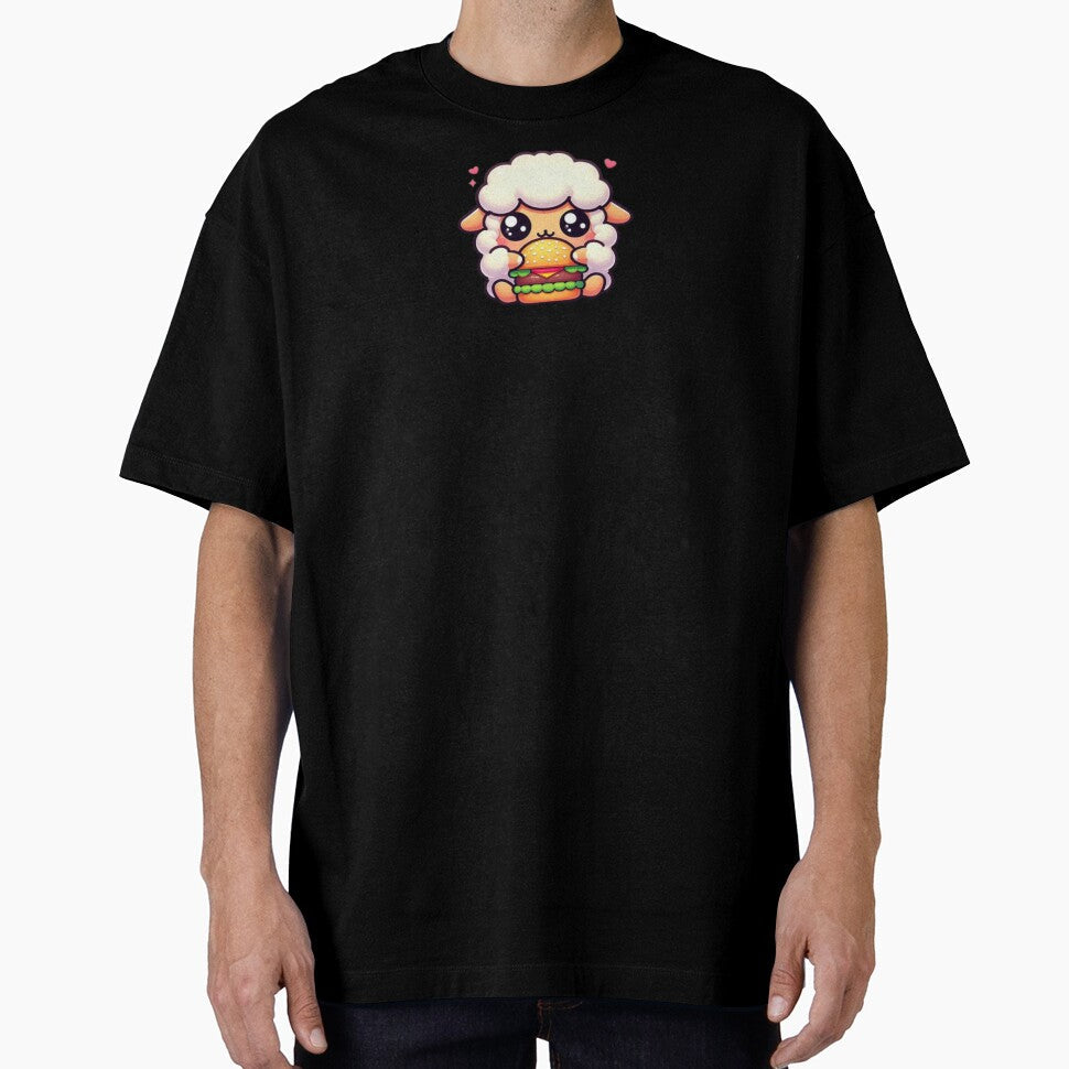 sheep eating burger by Eternalski Unisex T-shirt, Sweatshirt, Hoodie, Long Sleeve Tee - T-Shirt, Sweatshirt, Hoodie