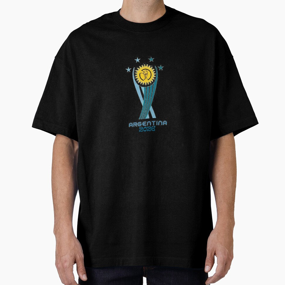 Argentina 2026 Football World Cup Emblem T-Shirt by SajolCanva Unisex T-shirt, Sweatshirt, Hoodie, Long Sleeve Tee - T-Shirt, Sweatshirt, Hoodie