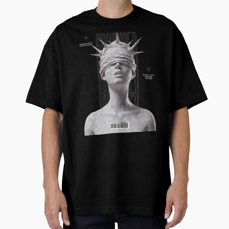 Brutalism Streetwear Crying Face Design by CanineInk Unisex T-shirt, Sweatshirt, Hoodie, Long Sleeve Tee - T-Shirt, Sweatshirt, Hoodie