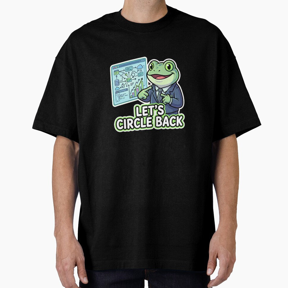 Let's Circle Back Corporate Humor Business Frog by Urben Loop Unisex T-shirt, Sweatshirt, Hoodie, Long Sleeve Tee - T-Shirt, Sweatshirt, Hoodie
