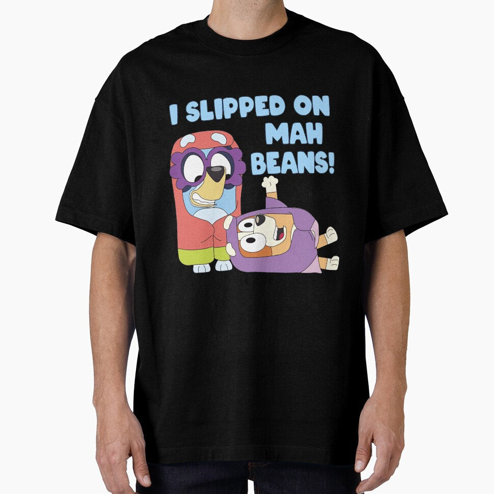 I Slipped On Mah Beans by BeardedPDesigns Unisex T-shirt, Sweatshirt, Hoodie, Long Sleeve Tee - T-Shirt, Sweatshirt, Hoodie