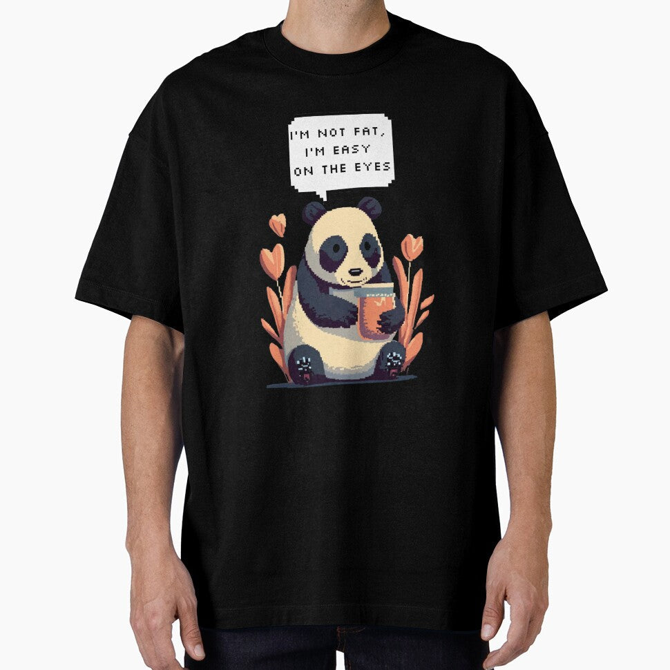 I'm not fat, I'm easy on the eyes, Panda Bear | Pixel Style by CircinusStore Unisex T-shirt, Sweatshirt, Hoodie, Long Sleeve Tee - T-Shirt, Sweatshirt, Hoodie