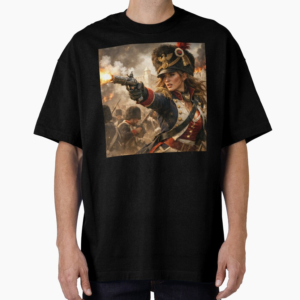 Napoleonic Warrior Princess  Female Soldier Fantasy Wall Art with Flintlock Pistol by Spiritveil - T-Shirt, Sweatshirt, Hoodie