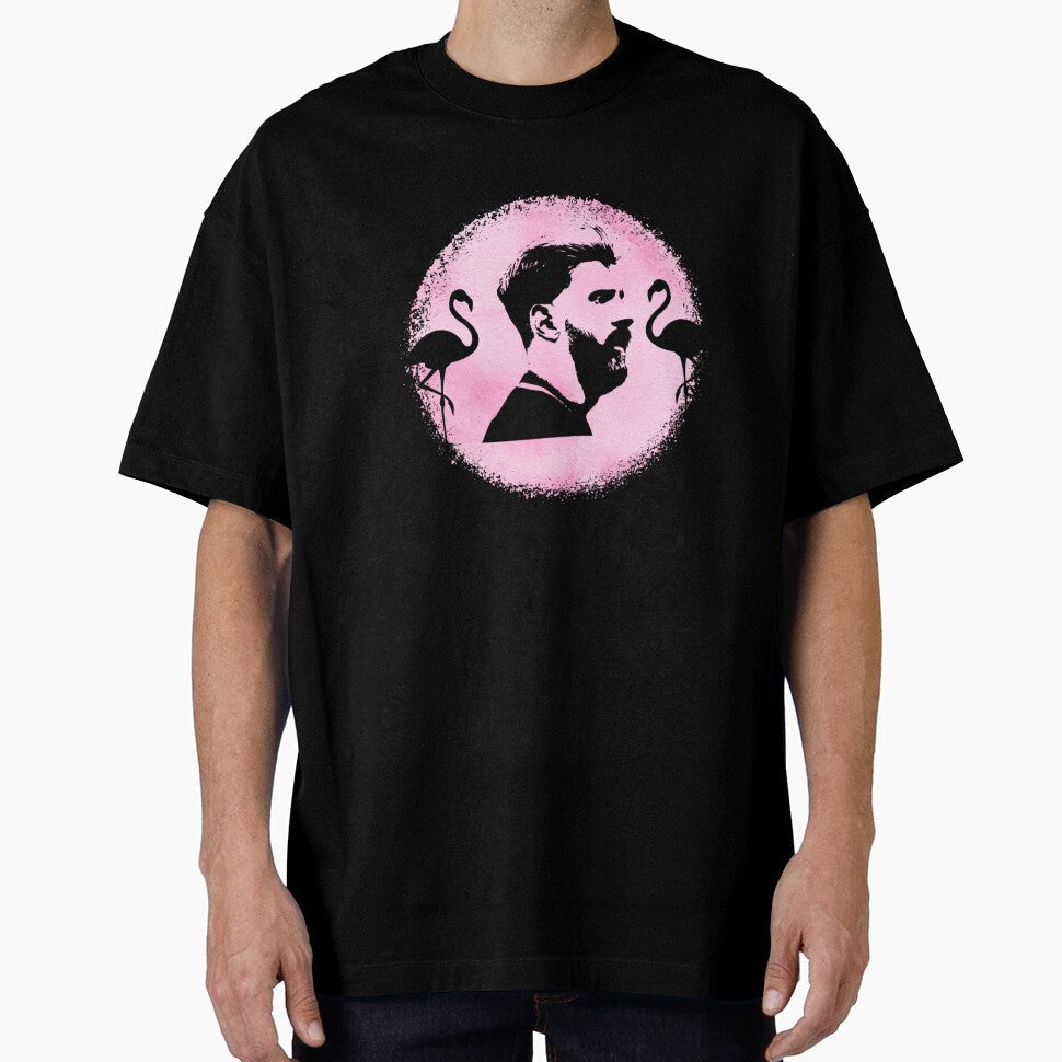 Messi with two flamingos by muta1993 Unisex T-shirt, Sweatshirt, Hoodie, Long Sleeve Tee - T-Shirt, Sweatshirt, Hoodie