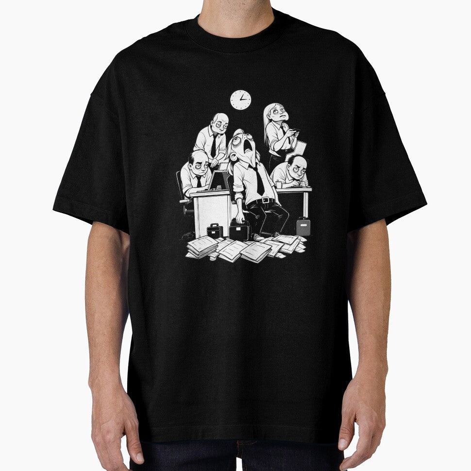 The Corporate Grind - Office Burnout Illustration by NUTMA Design Unisex T-shirt, Sweatshirt, Hoodie, Long Sleeve Tee - T-Shirt, Sweatshirt, Hoodie
