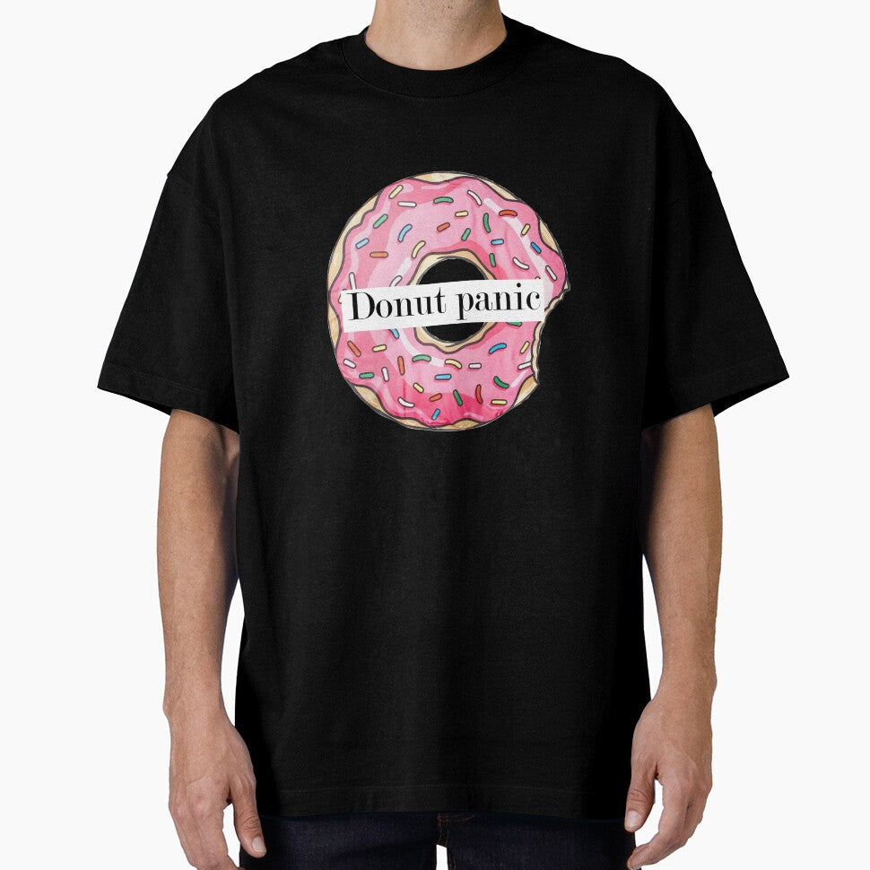donut panic -  a drawn donut - coffee -  donuts - gift for girlfriend -  gift for boyfriend - funny donut sayings by amartis - T-Shirt, Sweatshirt, Hoodie