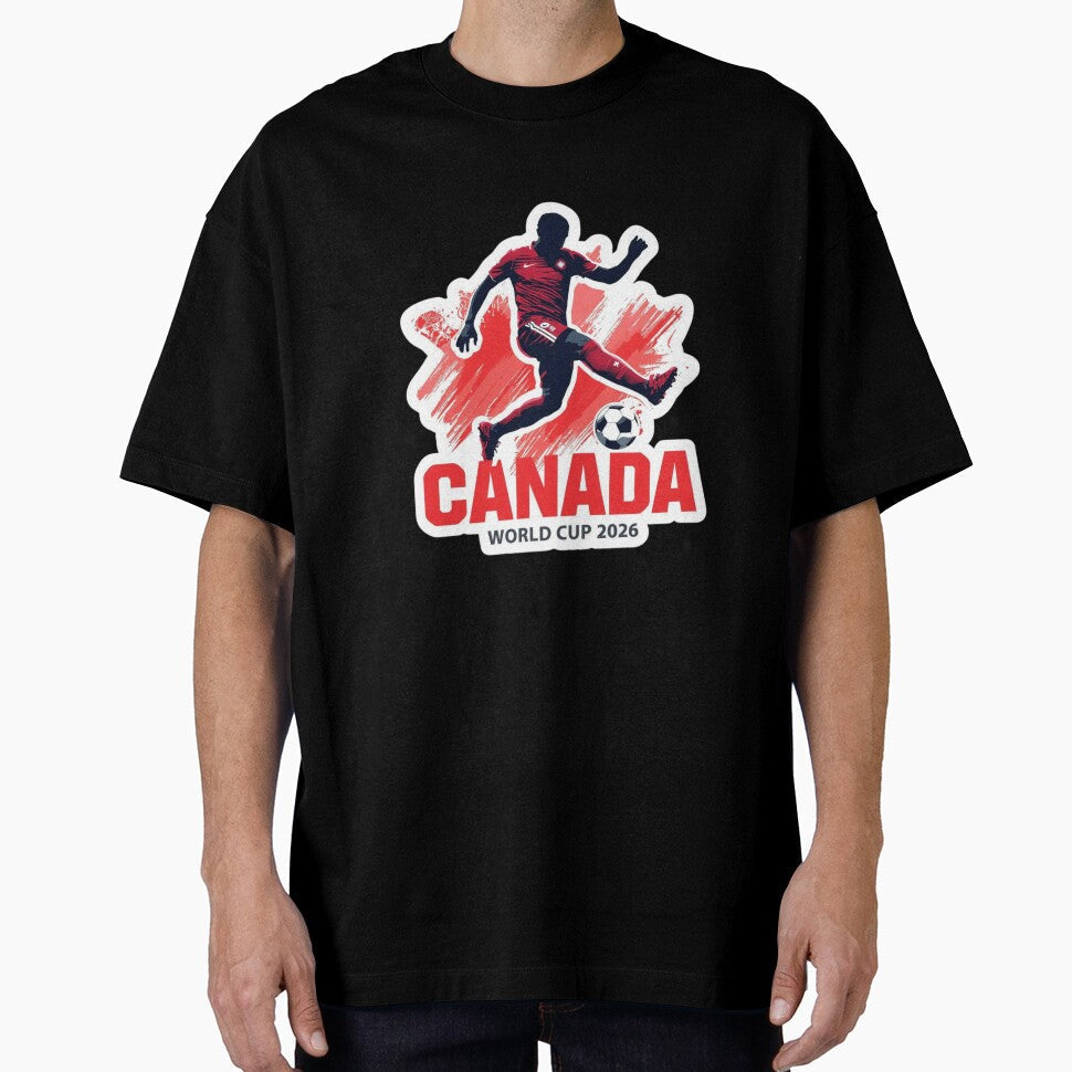 Canada World Cup 2026 Soccer Player Flag Sticker by PACS0011 Unisex T-shirt, Sweatshirt, Hoodie, Long Sleeve Tee - T-Shirt, Sweatshirt, Hoodie