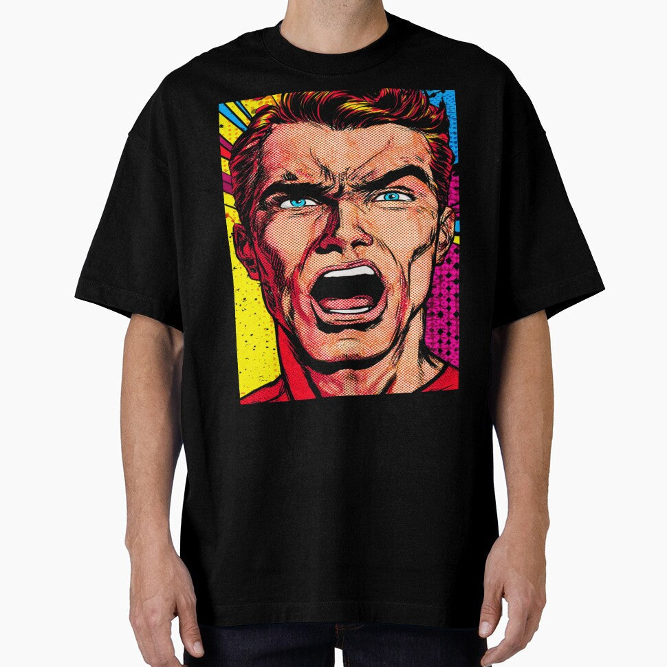 Pop Art Angry Man by NicolasGlowArt Unisex T-shirt, Sweatshirt, Hoodie, Long Sleeve Tee - T-Shirt, Sweatshirt, Hoodie