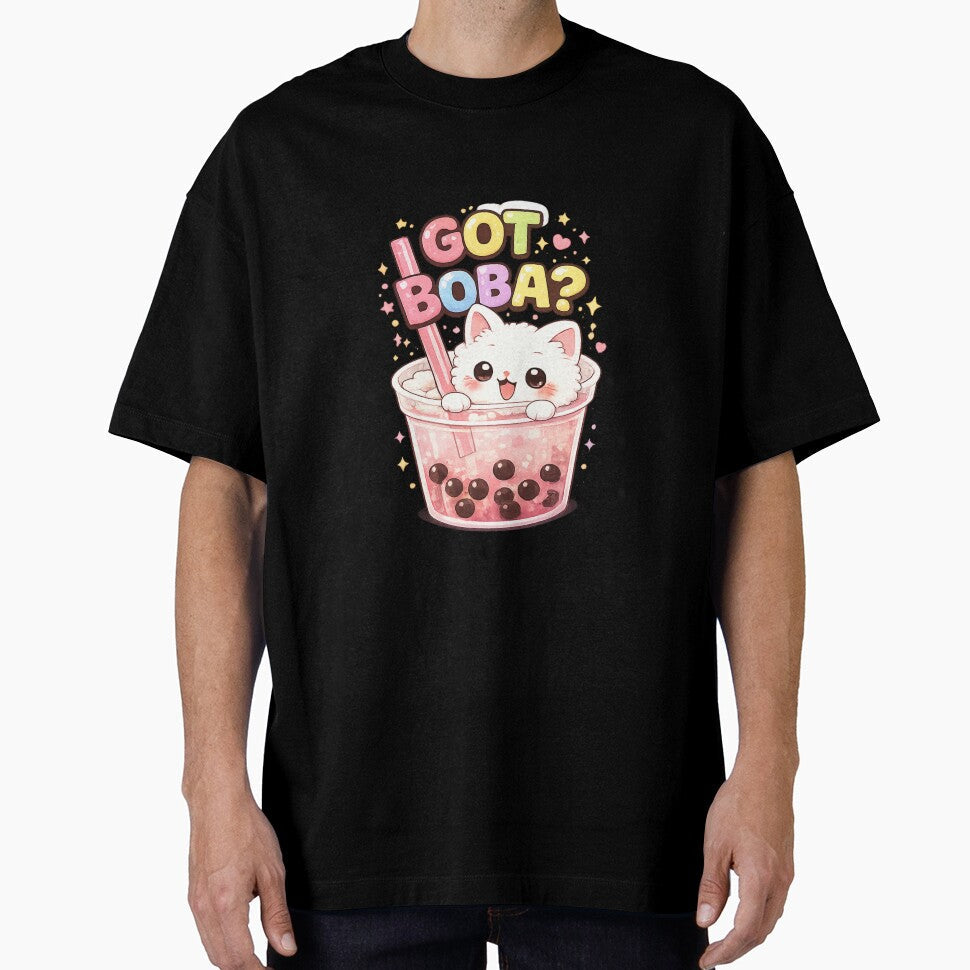 Lumi Cute Cat  Got Boba by Mochi Studio Unisex T-shirt, Sweatshirt, Hoodie, Long Sleeve Tee - T-Shirt, Sweatshirt, Hoodie
