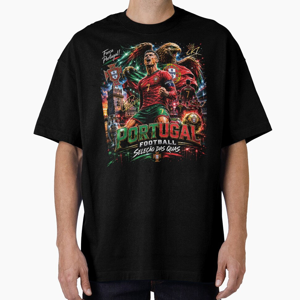 Portugal Football Kings Road to FIFA 2026 by thepixfactory Unisex T-shirt, Sweatshirt, Hoodie, Long Sleeve Tee - T-Shirt, Sweatshirt, Hoodie