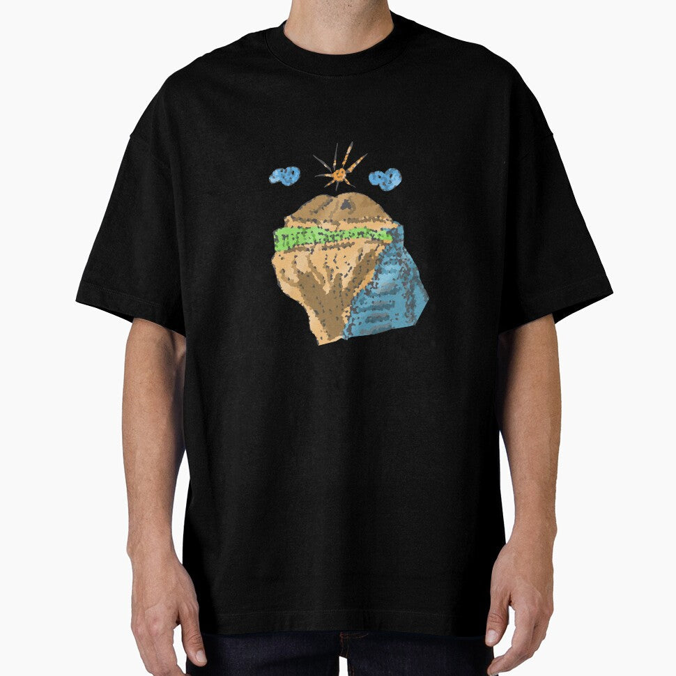 pixel mountain  sun clouds by Coffeemerc117 Unisex T-shirt, Sweatshirt, Hoodie, Long Sleeve Tee - T-Shirt, Sweatshirt, Hoodie