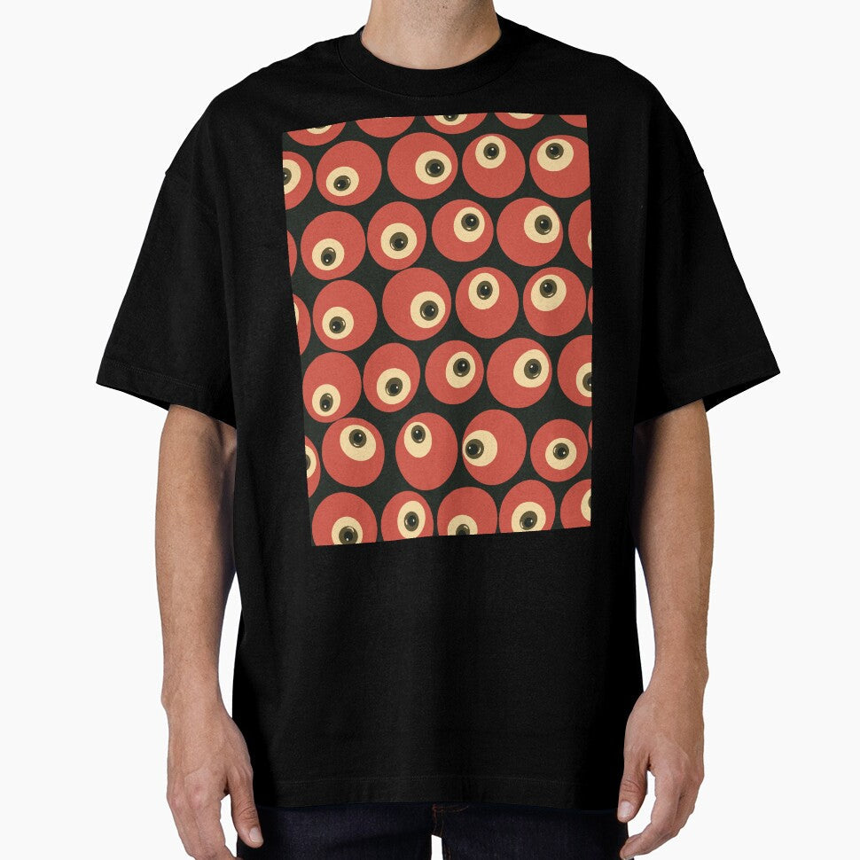 Cranberry Eyeballs - Surreal Retro Eyeball Grid in Red & Black by NoemiMarozsan Unisex T-shirt, Sweatshirt, Hoodie, Long Sleeve Tee - T-Shirt, Sweatshirt, Hoodie