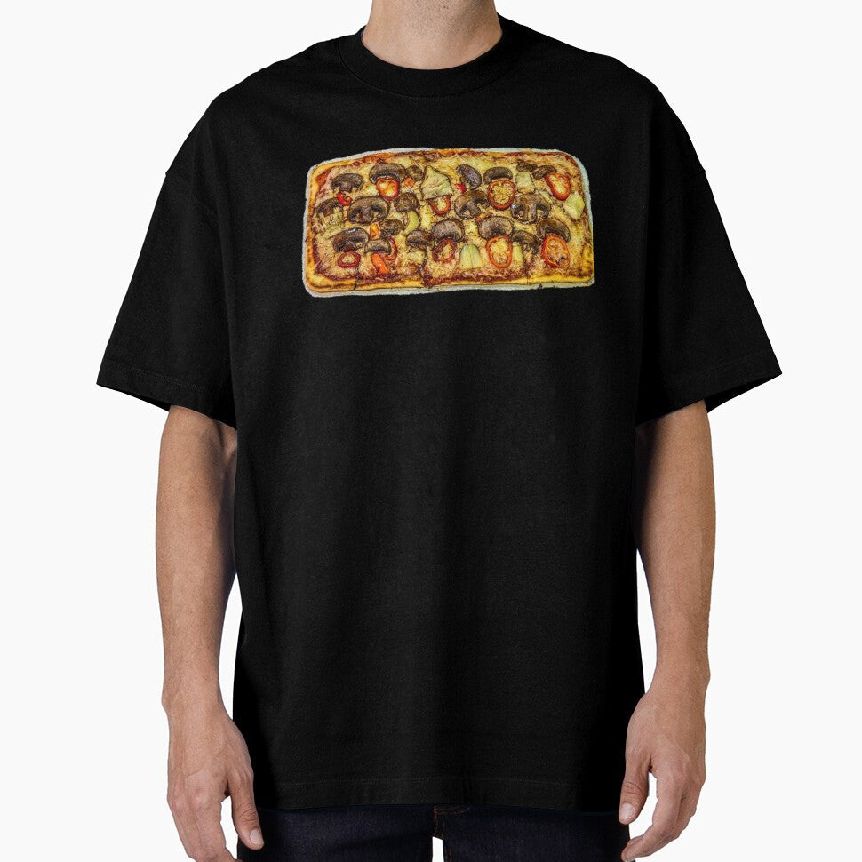 Mushroom Pizza with Roasted Mushrooms  Rustic Veggie Sheet Pan Pizza Food Photography by aadventures - T-Shirt, Sweatshirt, Hoodie