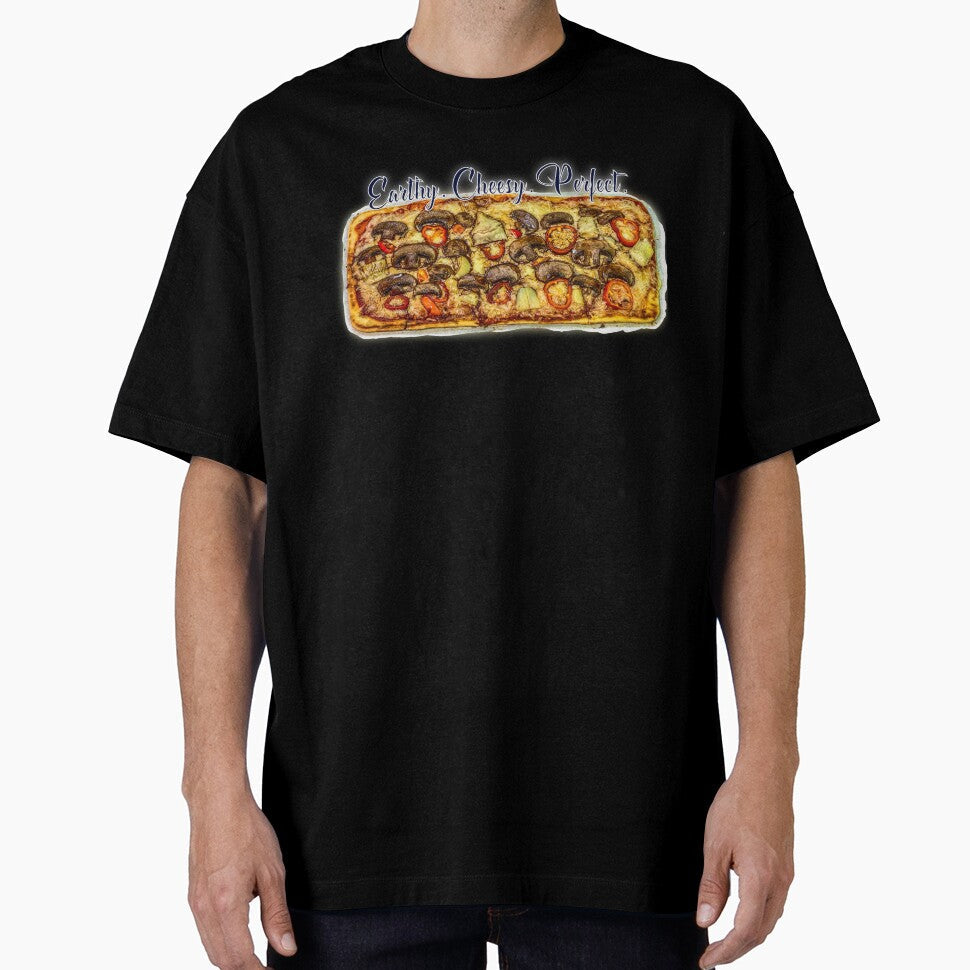 Earthy Cheesy Perfect  Mushroom Pizza Food Lover Humor Design by aadventures Unisex T-shirt, Sweatshirt, Hoodie, Long Sleeve Tee - T-Shirt, Sweatshirt, Hoodie