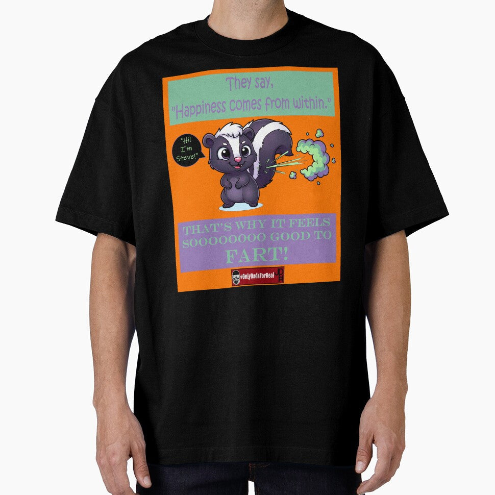 Farting Skunk (Orange) *More Colors Available in Collection by OnlyDadsForReal Unisex T-shirt, Sweatshirt, Hoodie, Long Sleeve Tee - T-Shirt, Sweatshirt, Hoodie