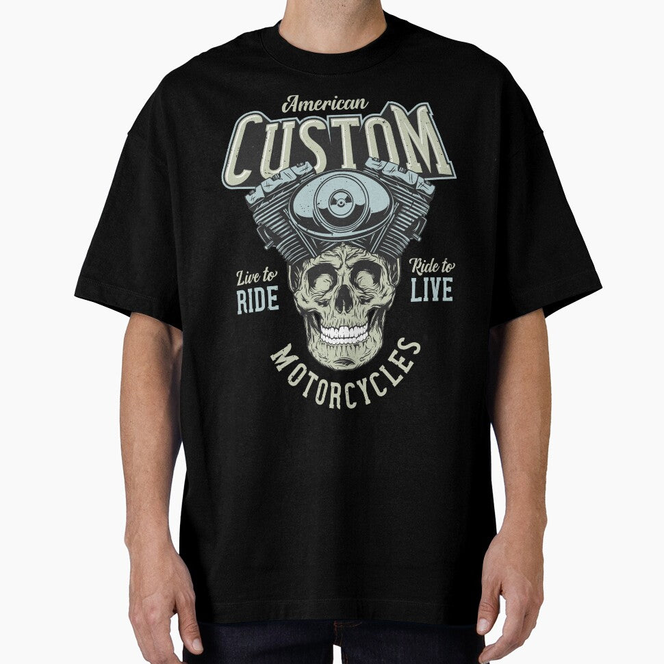 Custom Motorcycles | Live to Ride Ride to Live by thesmokeydogs Unisex T-shirt, Sweatshirt, Hoodie, Long Sleeve Tee - T-Shirt, Sweatshirt, Hoodie