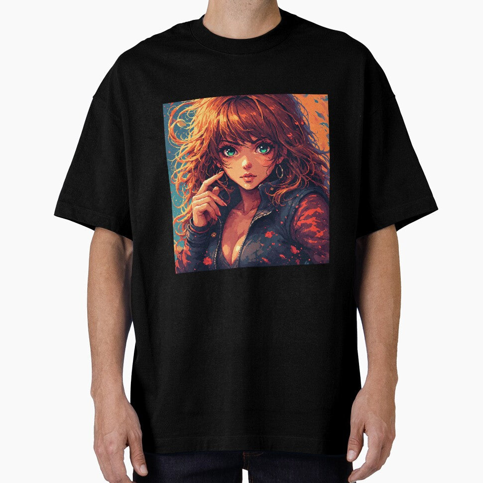 Retro Red Hair beautiful Girl Fighter by pexoboy Unisex T-shirt, Sweatshirt, Hoodie, Long Sleeve Tee - T-Shirt, Sweatshirt, Hoodie