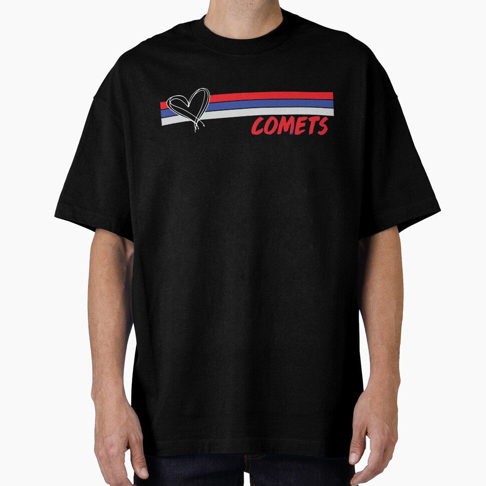 Comets Retro Stripes Heart by calliew1217 Unisex T-shirt, Sweatshirt, Hoodie, Long Sleeve Tee - T-Shirt, Sweatshirt, Hoodie
