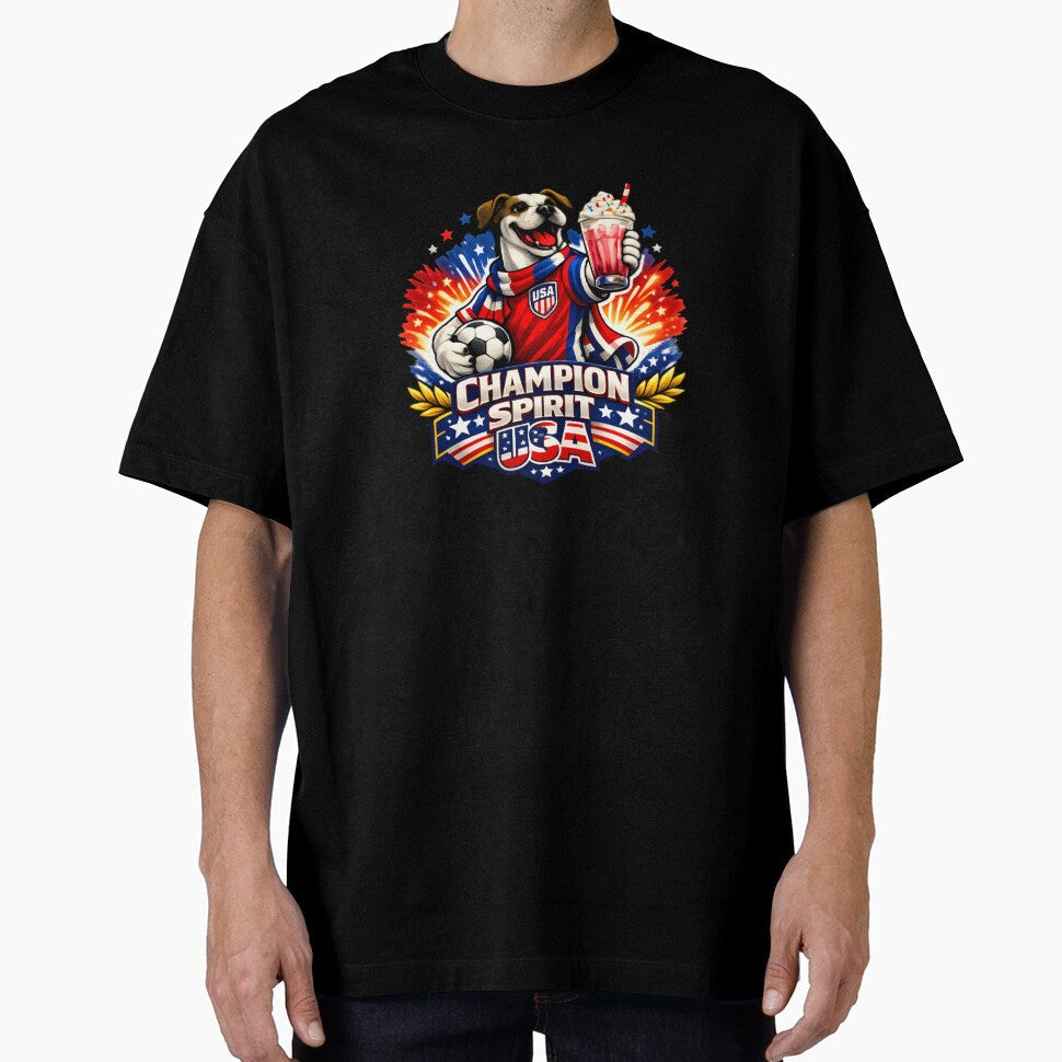 Bulldog Soccer Fan  USA Pride by Fumo-Dolce Unisex T-shirt, Sweatshirt, Hoodie, Long Sleeve Tee - T-Shirt, Sweatshirt, Hoodie